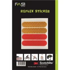 FASI Reflex-Sticker Streifen Mit 3M Scotchlite Folie Gelb/rot