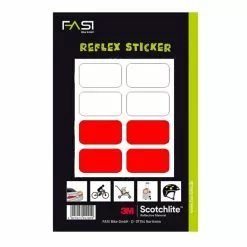FASI Reflex-Sticker Vierecke Mit 3M Scotchlite Folie Weiss/rot