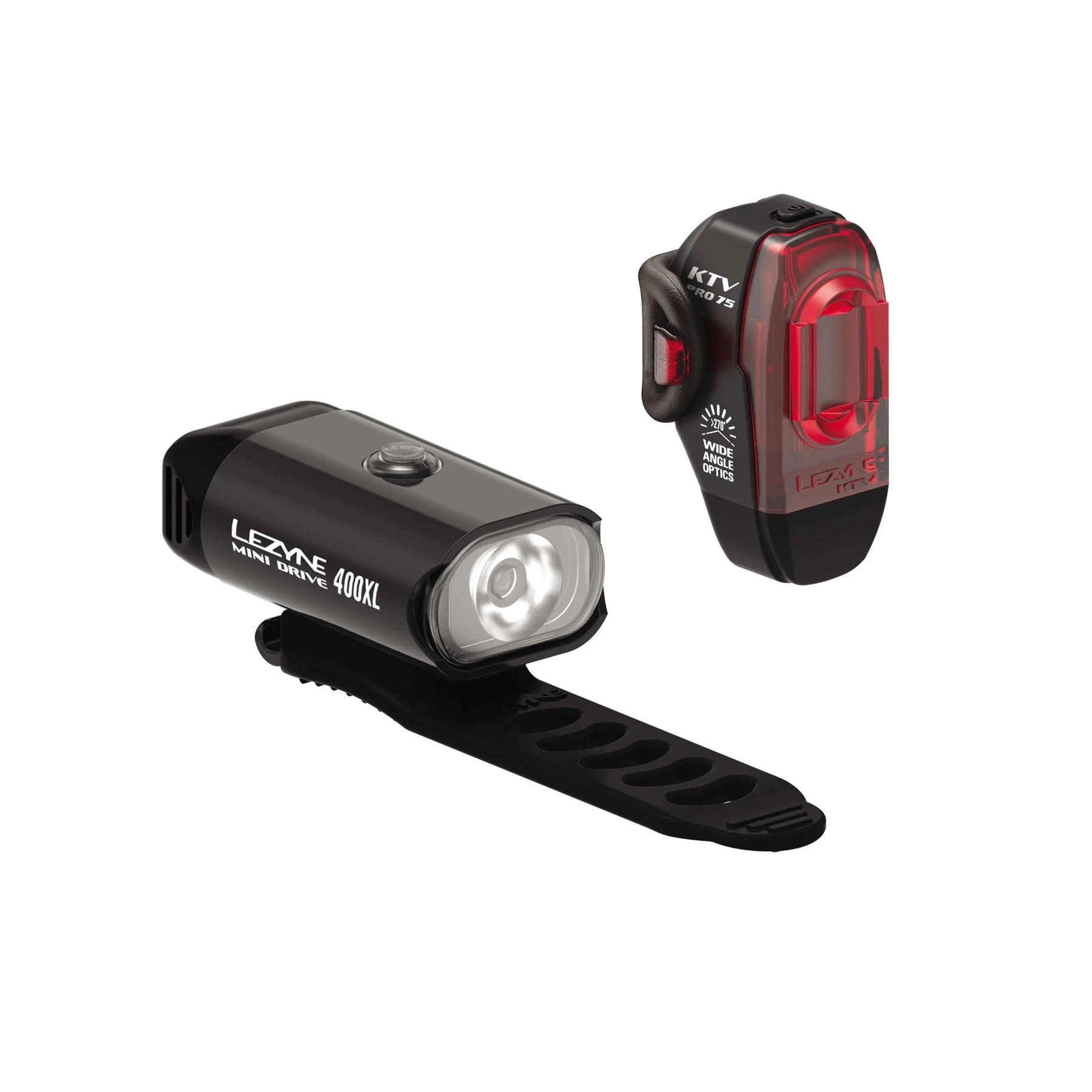 Lezyne Mini Drive 400 / KTV Pro 75 Schwarz Lichtset 3 Lezyne Mini Drive 400 / KTV Pro 75 Schwarz Lichtset